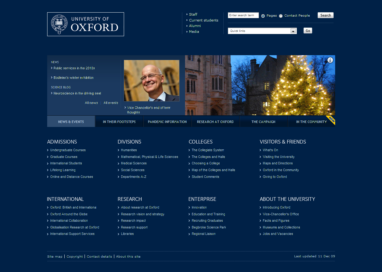 oxford university email search